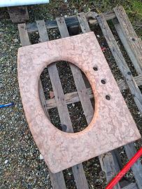 Top bagno in marmo rosso verona 