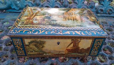 Antica scatola di latta francese inizio '900