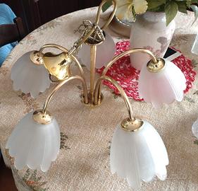 Lampadario grande a 5 luci