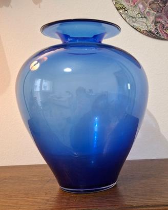 Vaso blu cobalto vetro Murano