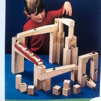 Pista per biglie in legno anni Ottanta