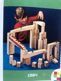 Pista per biglie in legno anni Ottanta