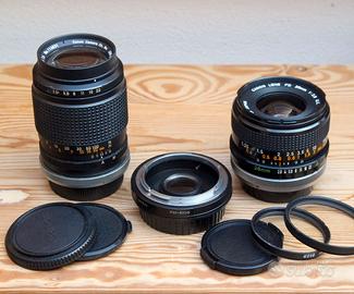 Lotto 2 obiettivi CANON FD + adattatore EOS