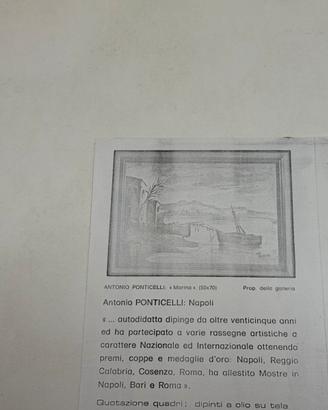 Dipinto Antonio Ponticelli