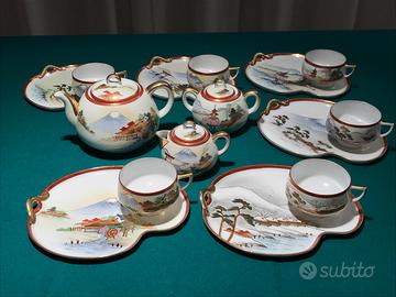 Eggshell servizio tè giapponese originale perfetto