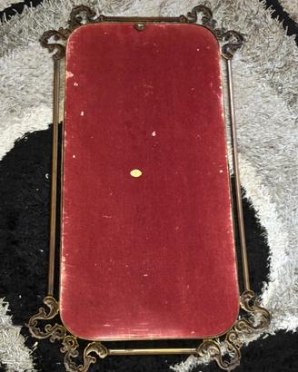 Vassoio Specchio Ottone Vintage Barocco