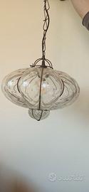 Lampadario SIRU MS106-035 in vetro lavor e metallo