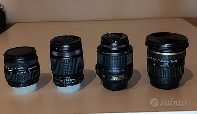 Stock 4 obiettivi per Nikon F (Tamron,Nikkor,Sigma