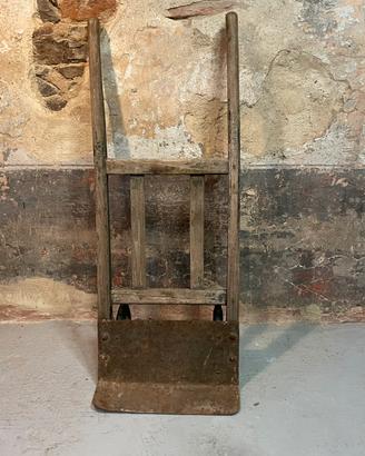 Carrello carretto vintage porta sacchi industriale