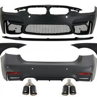Kit carrozzeria con parafanghi anteriori nero per 