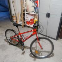 Bicicletta rossa e nera