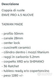 Cerchi enve pro 4.5