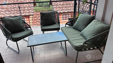 Set relax 4 posti giardino o balcone NUOVO