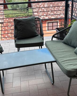 Set relax 4 posti giardino o balcone NUOVO