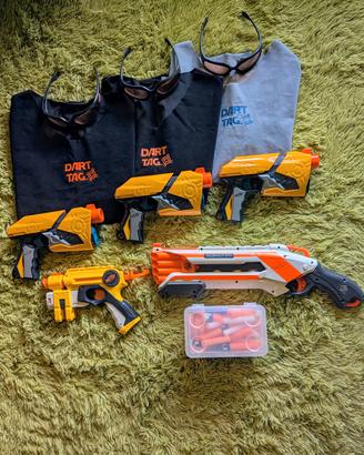 Kit NERF 3 Persone + Pompa & Pistola Laser