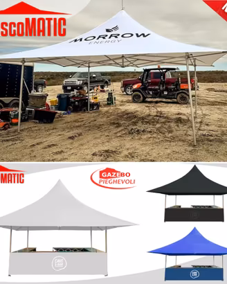 Chiosco gazebo pieghevole 5x5 certificato eventi