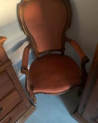 Sedia legno noce