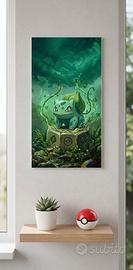 Quadro Bulbasaur Pokémon - Stampa Tela Fan Art