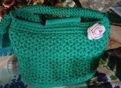 BORSA UNCINETTO COL. VERDE PAVONE
