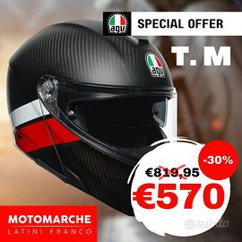 Agv sportmodular multi - layer carbon/red/white