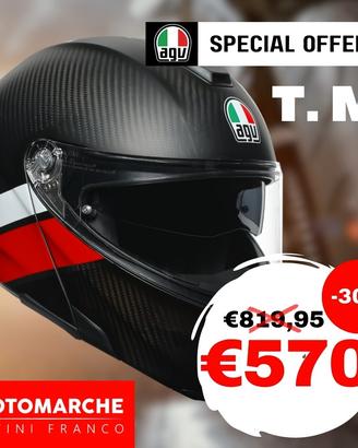 Agv sportmodular multi - layer carbon/red/white