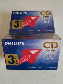 6 Musicassette registrabili PHILIPS da 60 min cad.