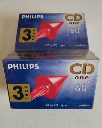 6 Musicassette registrabili PHILIPS da 60 min cad.