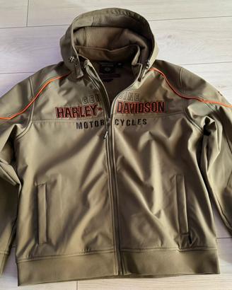 Giubbotto Harley Davidson con cappuccio verde