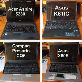 PC portatili da sistemare o per recupero component