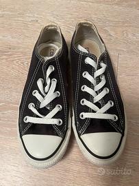 Converse All Star basse nere – originali in tela