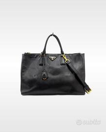borsa prad in pelle saffiano