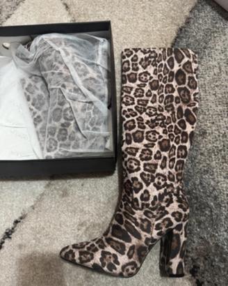 Stivali alti leopardati Alexoo