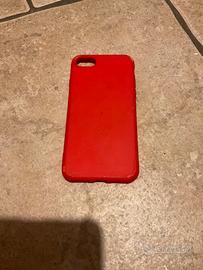 Cover iPhone 8 rossa con interno vellutato