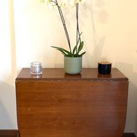 Tavolo consolle legno e 4 sedie design anni '70