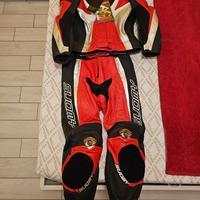 Tuta in pelle per moto divisibile suomy size 50