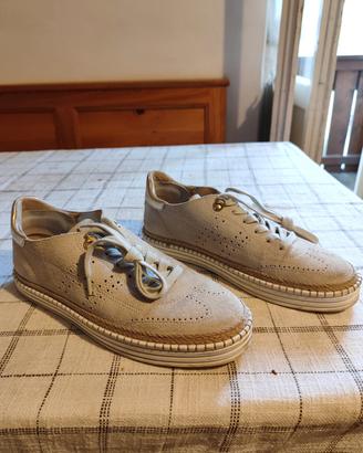 Scarpe Hogan donna camoscio beige n.  38.5