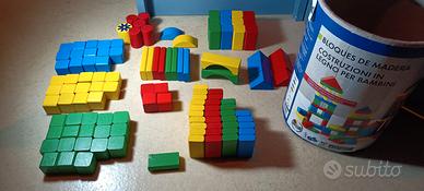 mattoncini in legno 118 pz