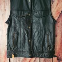 gilet pelle moto