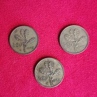 Monete 20 Lire rare del 1957 Gambo Largo