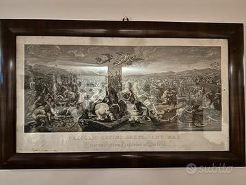 Grande stampa 1800 con cornice originale