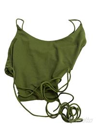 Top verde laccetti incrociati sul retro