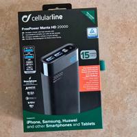 Power Bank Cellularline 20.000 mAh Nuovo Sigillato