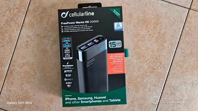 Power Bank Cellularline 20.000 mAh Nuovo Sigillato