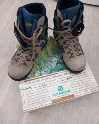 Scarponi Tecnici SCARPA, suole VIBRAM, Alpinismo.