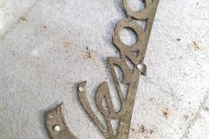 scritta originale piaggio vespa faro basso 1951 ta