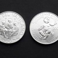 ARGENTO _ 2 monete da 2000 lire VATICANO anno 2000