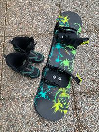Tavola snowboard k2 cm 90 con attacchi e scarponi