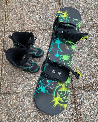 Tavola snowboard k2 cm 90 con attacchi e scarponi