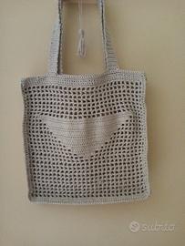 Borsa a rete lavorazione  uncinetto