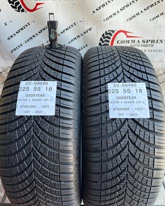2 PNEUMATICI 225/55 R18 GOODYEAR 4 STAGIONI 90%